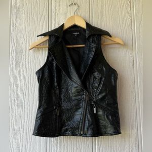 Bebe Faux Leather Vest